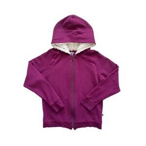 Kickee Pants Bamboo Plum Sherpa Hoodie Sweatshirt Size S(6-8)